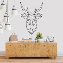 Vinile decorativo origami geometrico testa di cervo