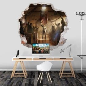 Vinili videogiochi far cry 5 buco muro 3d