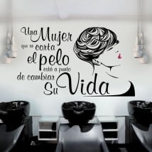 Vinile e adesivi parrucchiere frase coco chanel