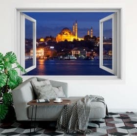 Vinili finestre istanbul moschea di suleiman 3d