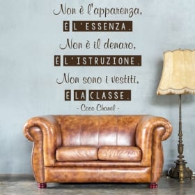 Vinile decorativo coco chanel frase francese