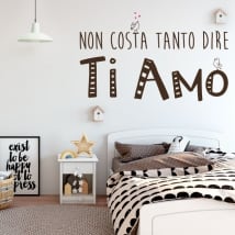 Vinile e adesivi frasi ti amo in italiano