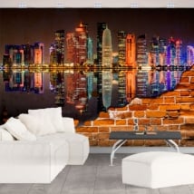 Murales in vinile città di doha qatar effetto pareti malacca