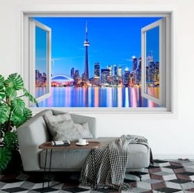 Vinili finestre citt&agrave; di toronto canada 3d