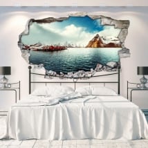 Vinile decorativo isole lofoten norvegia 3d