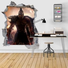 Adesivi decorativi 3d guerriero spartano