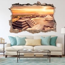 Vinile decorativo messico teotihuacan 3d