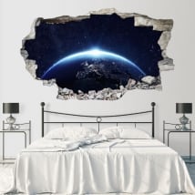 Adesivi murali pianeta terra 3d