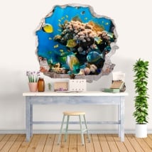 Vinili e adesivi pesce in mare 3d