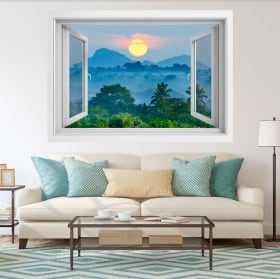 Vinili finestre natura tramonto sri lanka 3d