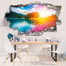 Vinile decorativo lago champfèr svizzera 3d