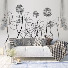 Vinile decorativo fiori per decorare pareti e oggetti
