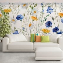 Murales vinile fiori da decorare