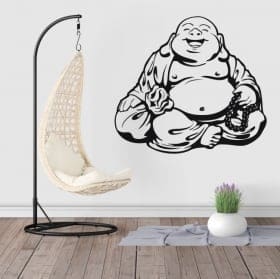 Adesivi da parete silhouette testo Buddha