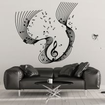 Vinile decorativo personale note musicali