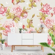 Murali adesivi con fiori da decorare
