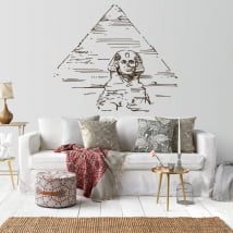 Vinile decorativo piramidi e grande sfinge di guiza