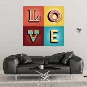 Vinile decorativo e adesivi amore retr&ograve;