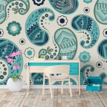 Murales di vinile fiori cashmere o paisley