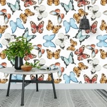 Murales in vinile con farfalle