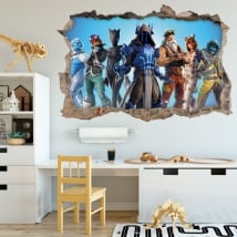 Vinili e adesivi fortnite videogiochi 3d
