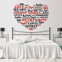 Vinile decorativo e adesivi espressioni d'amore