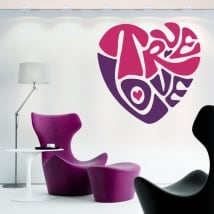Adesivi e vinili decorativi cuore true love