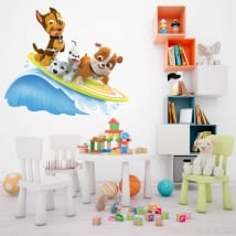Adesivi la pattuglia canina surfare marshall rubble e chase
