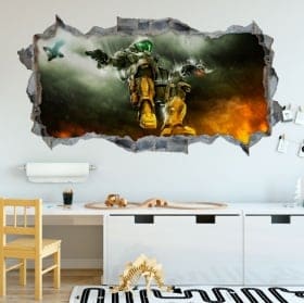 Sticker murale witcher fantasia 3d