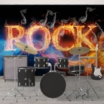 Murales di vinile rock and roll