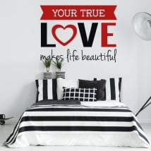 Vinile pareti frase romantica vero amore