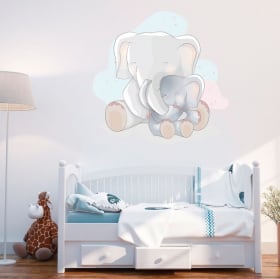 Vinili per il bambino nuvole e stelle della giraffa