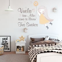 Vinile e adesivi le frasi di motivazione volano alte