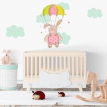 Adesivi e vinile per bambini orso paracadutista