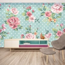 Adesivi murali con fiori da decorare