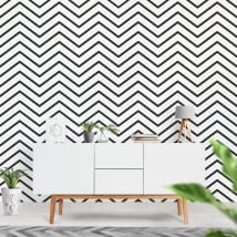 Murales in vinile linee o tratti a zig-zag