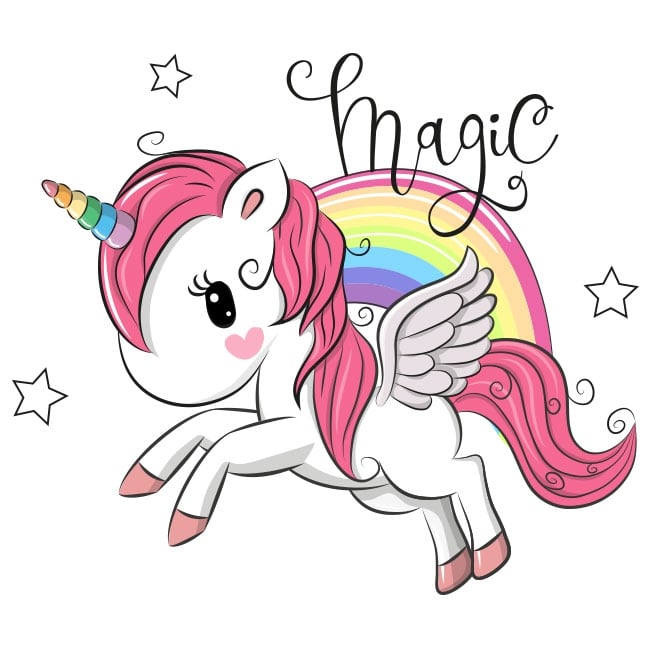 Vinili e adesivi per bambini magia di unicorno