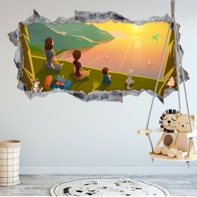Vinili decorare le stanze dei bambini animali della natura 3d