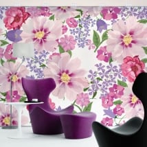 Murali di vinile adesivo fiori da decorare