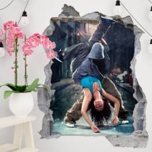 Vinile decorativo e adesivi danza urbana 3d