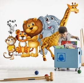Animale di vinile adesivo bambini Zoo