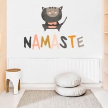 Vinile decorativo frasi yoga in inglese namaste