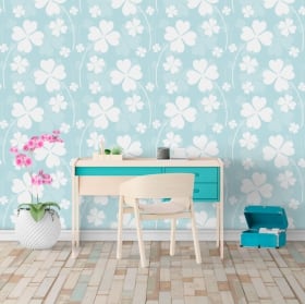 Murales di vinile decorativo trifogli 4 foglie