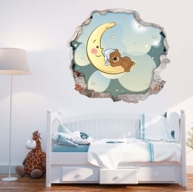 Vinile 3D dei bambini orsi di orsacchiotto dolce