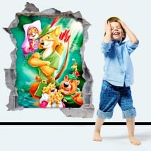 Vinili muro robin hood buco decorativo 3d
