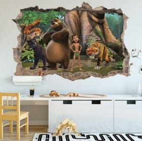 Vinile decorativo zoo per bambini 3d