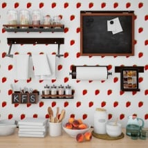 Gigantografie vinili muri cucine fragole