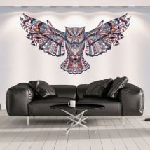 Vinile decorativo muri gufo tribale