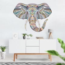 Vinile decorativo elefante tribale