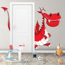 Vinile per bambini drago per porte